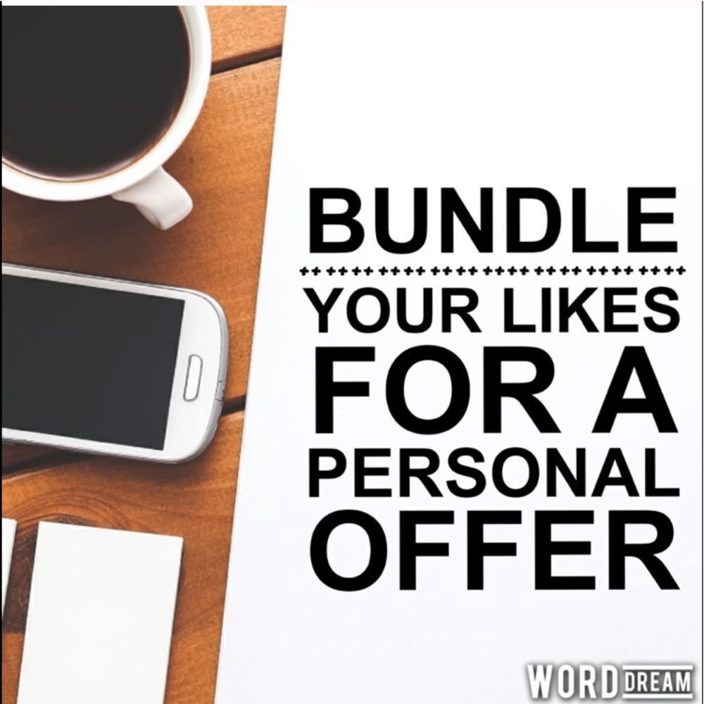 Bundle your likes! Save on shipping!!!